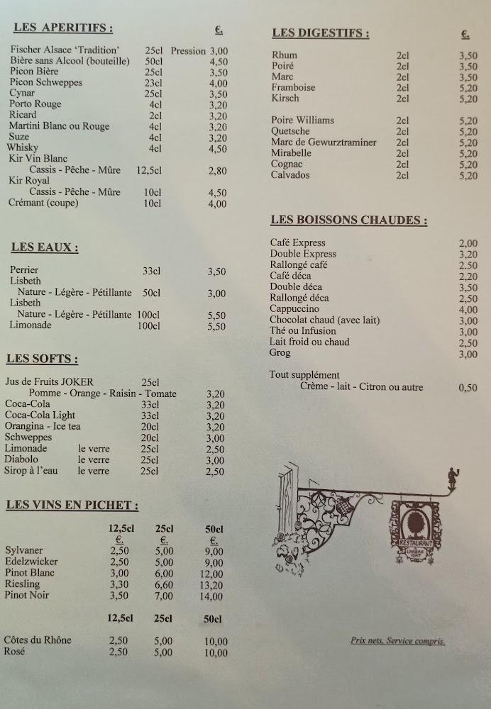 Restaurant à L'Arbre Vert - Menu Image 2